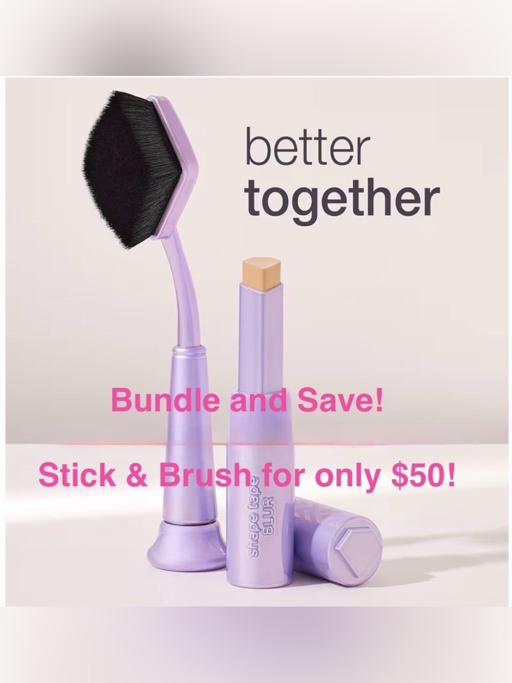 tarte ShapeTape Blur Hydrating Concealer Stick-29N LightMed AND Brush Bundle-NWT